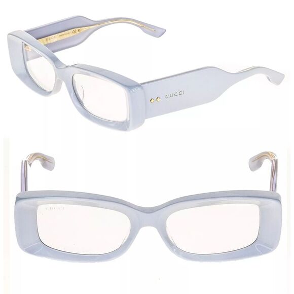 NWT Gucci GG1528S-005-53 White Oval 53mm Sunglasses